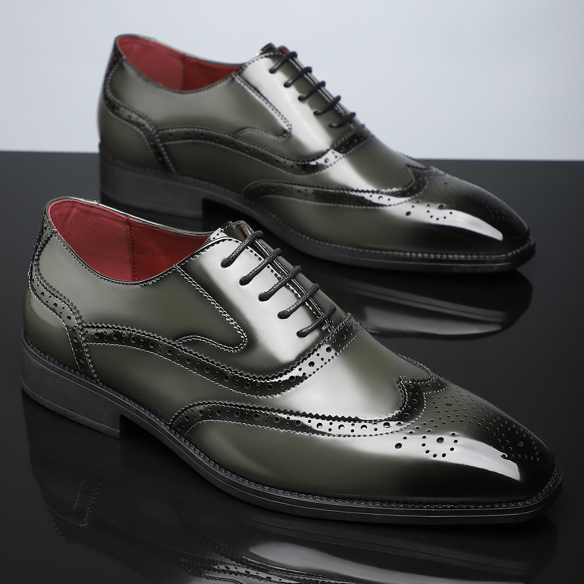 Cambridge Leder Brogue Schnürschuhe