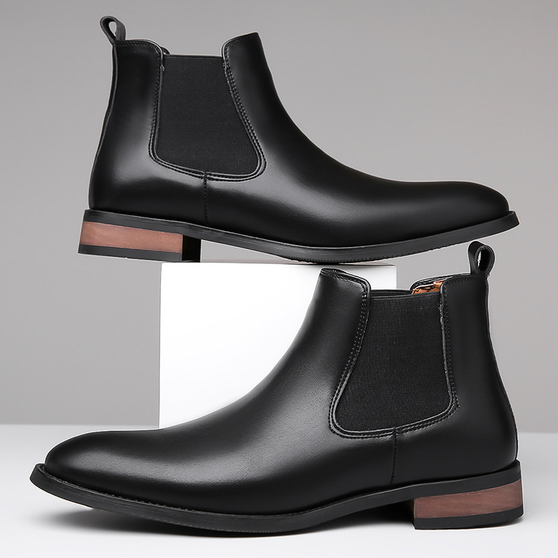 Harrison Leder Chelsea Boots