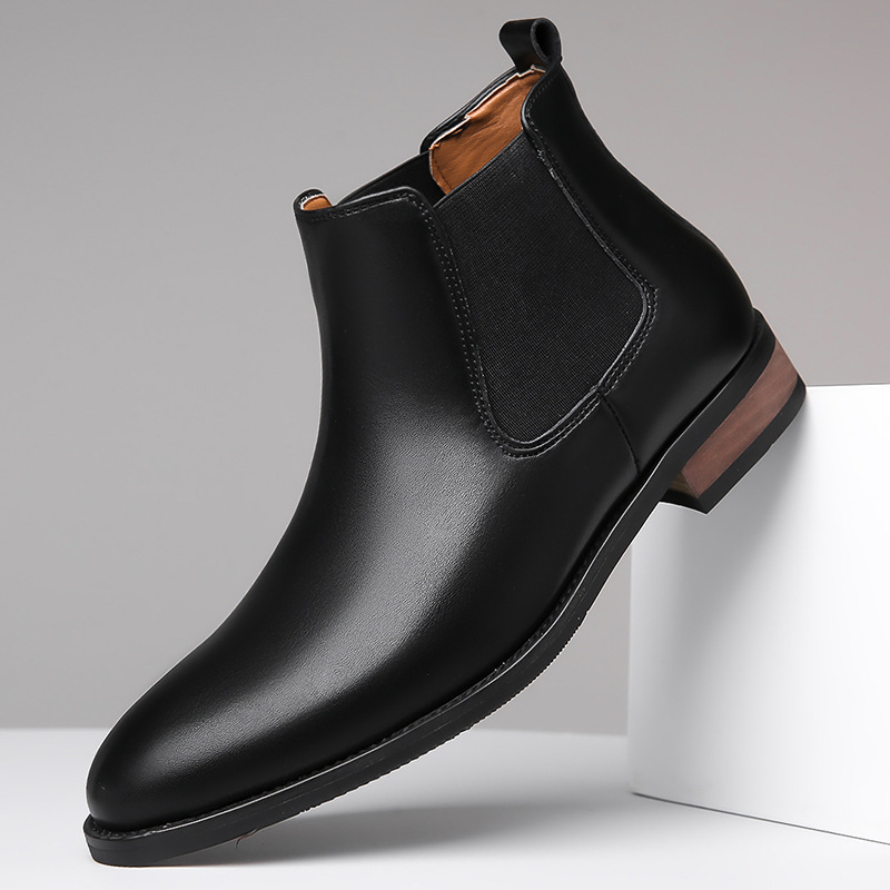 Harrison Leder Chelsea Boots