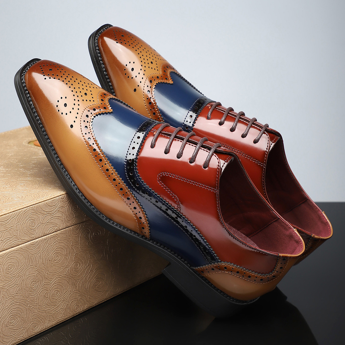 Cambridge Leder Brogue Schnürschuhe