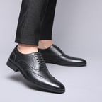 Oxford Leder Brogue Schnürschuhe