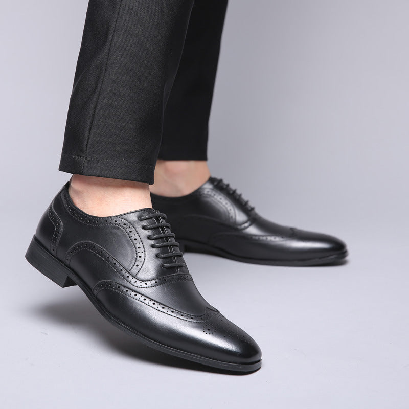 Oxford Leder Brogue Schnürschuhe