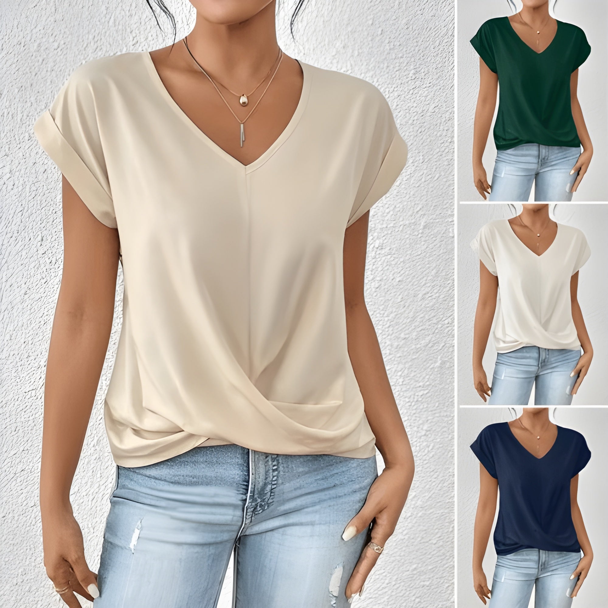 Lydia | Lässiges T-Shirt mit V-Ausschnitt