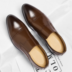 Matteo Leder Brogue Slipper