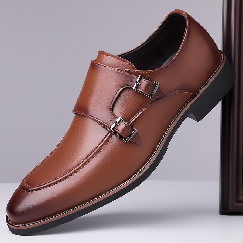 Carlo Leder Monk Strap Slipper