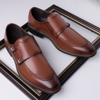 Carlo Leder Monk Strap Slipper
