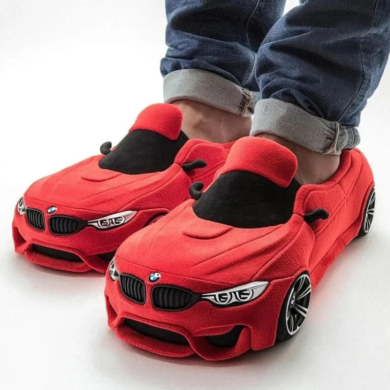 Motorsport Plüsch Hausschuhe