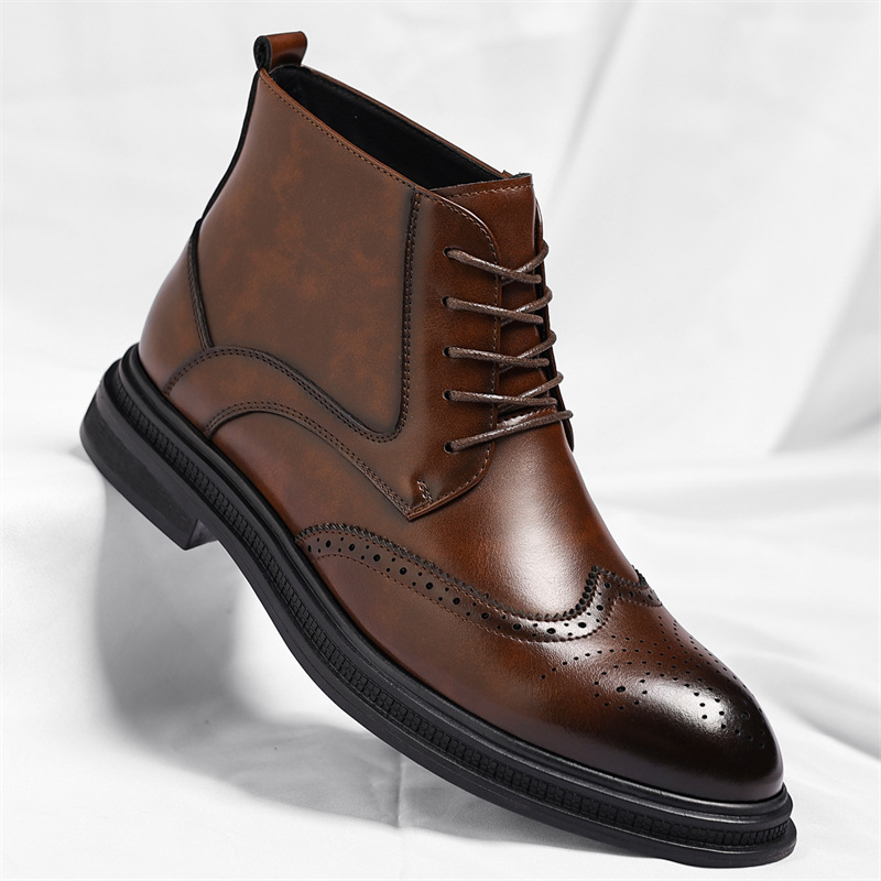 Regency Leder Brogue Stiefel