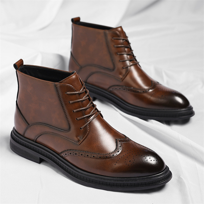 Regency Leder Brogue Stiefel