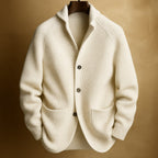 SILVORO | Herren Strickjacke aus Rippwolle