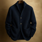 SILVORO | Herren Strickjacke aus Rippwolle