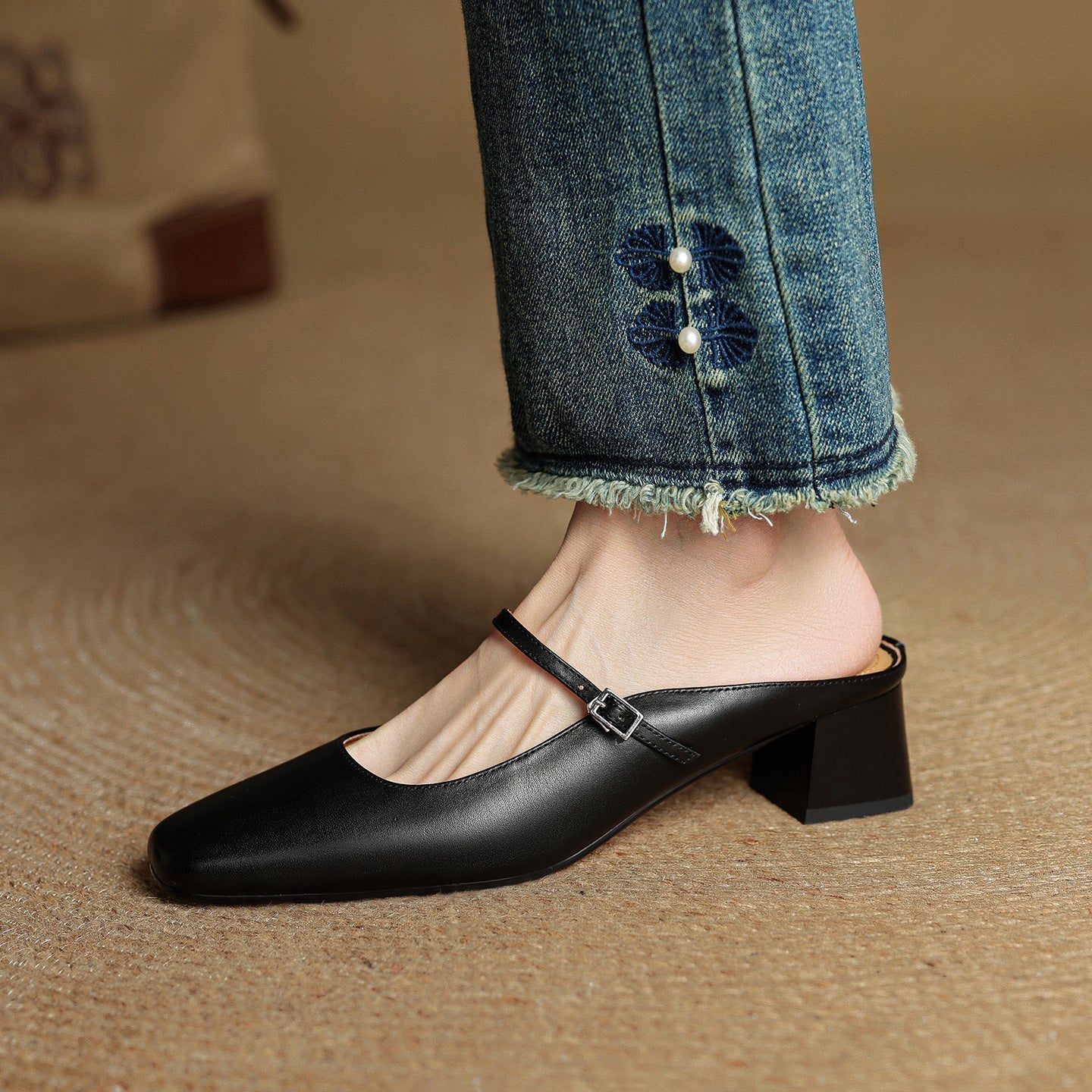 Meyra Leather Slip-On Sandals