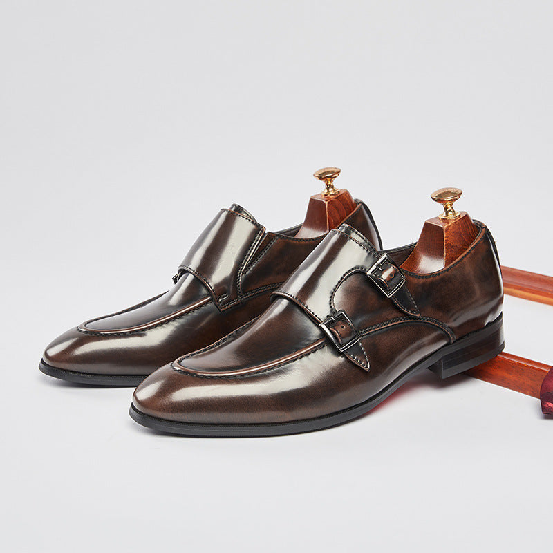 Oxford Doppel-Monk-Schnallen-Dressschuhe