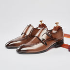 Oxford Doppel-Monk-Schnallen-Dressschuhe