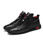 Nero Echtes Leder Sneakers