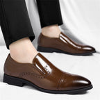 Matteo Leder Brogue Slipper
