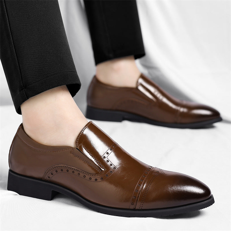 Matteo Leder Brogue Slipper
