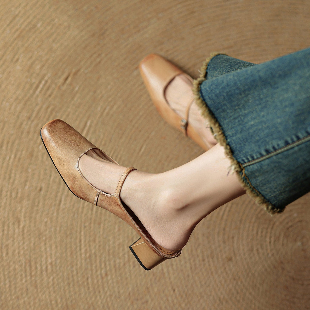 Meyra Leather Slip-On Sandals