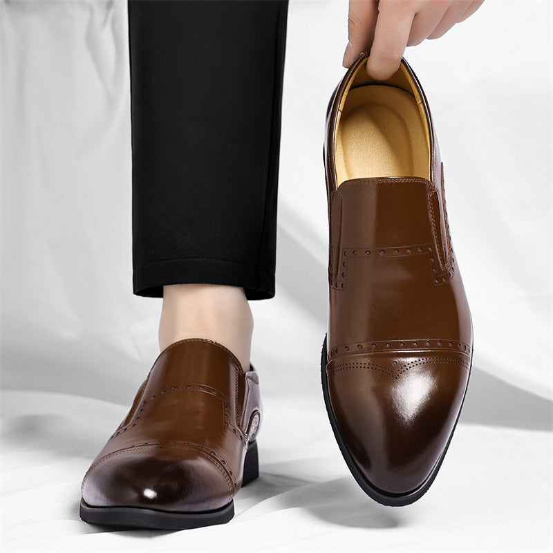 Matteo Leder Brogue Slipper