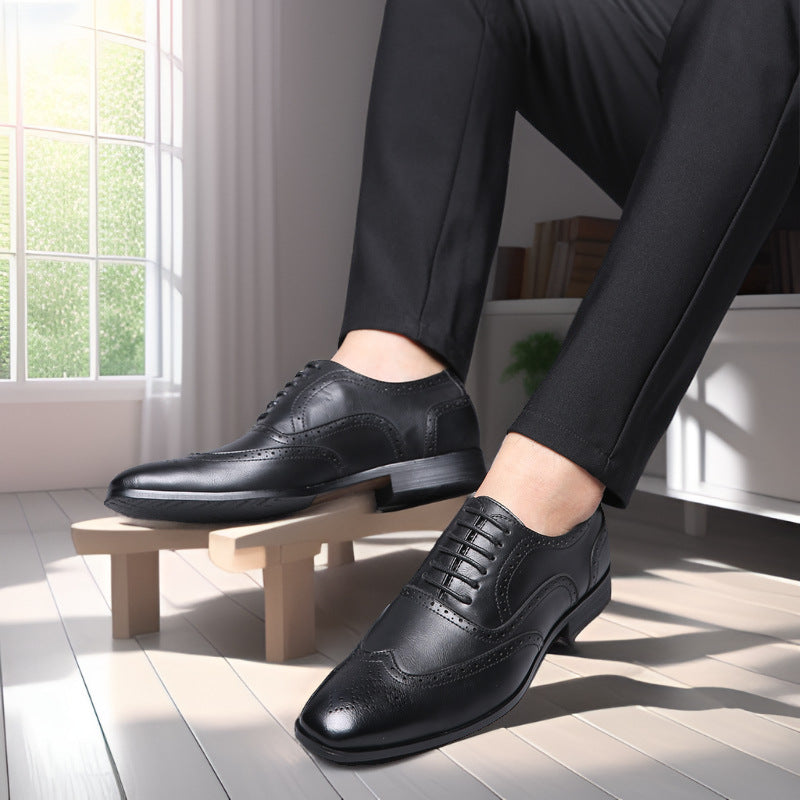 Oxford Leder Brogue Schnürschuhe