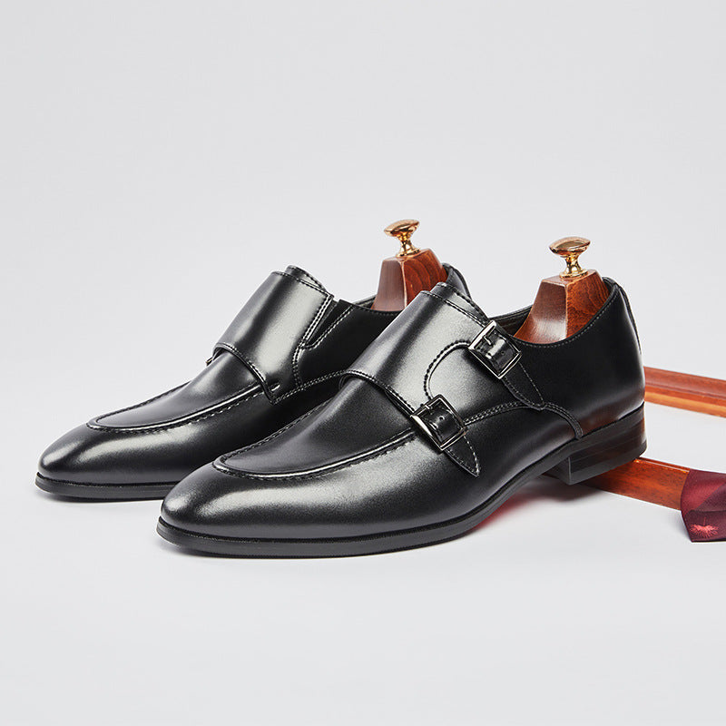 Oxford Doppel-Monk-Schnallen-Dressschuhe
