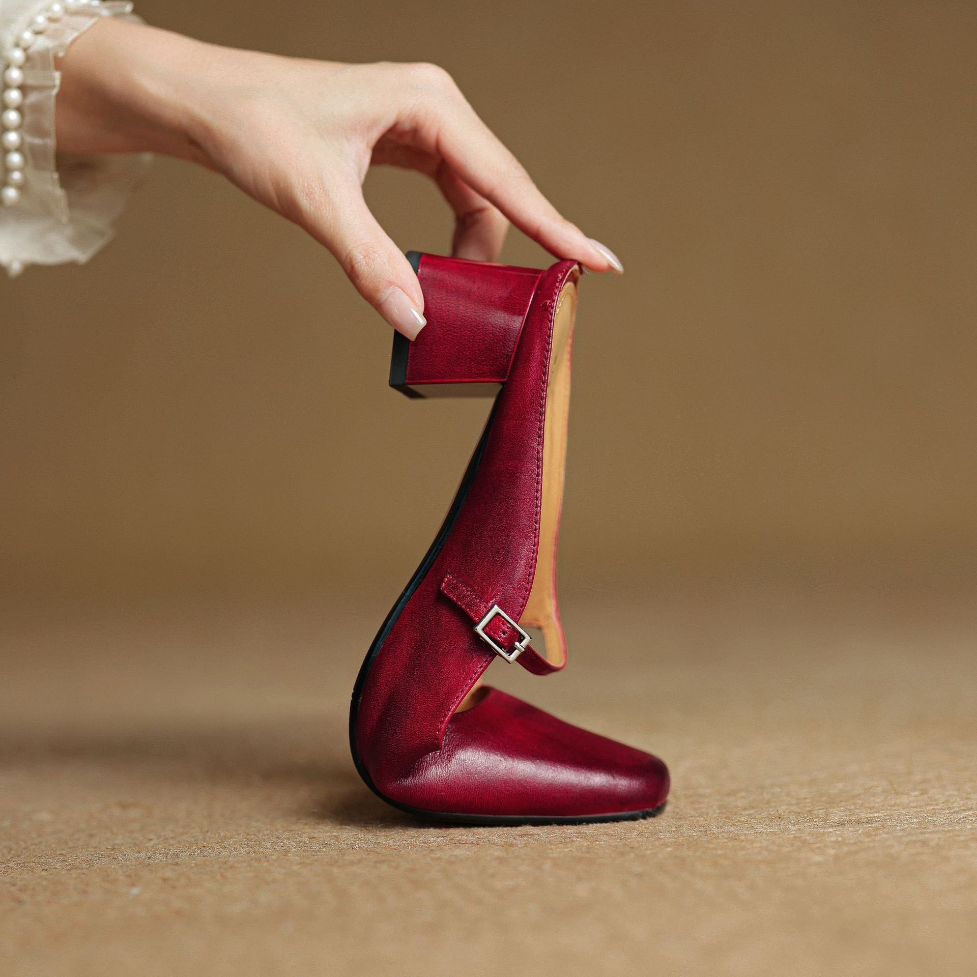 Meyra Leather Slip-On Sandals