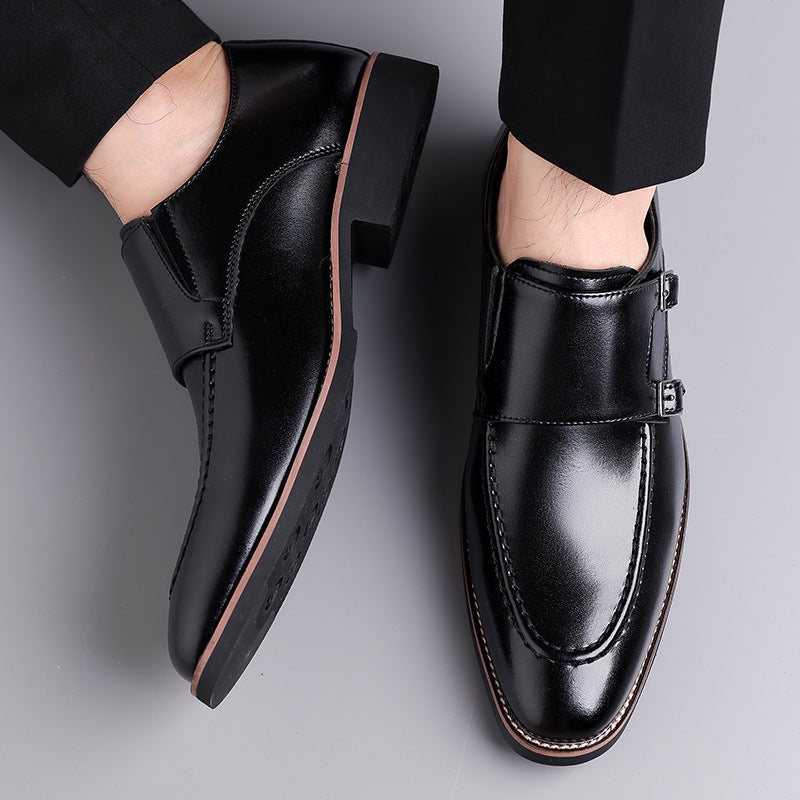 Carlo Leder Monk Strap Slipper