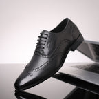 Oxford Leder Brogue Schnürschuhe