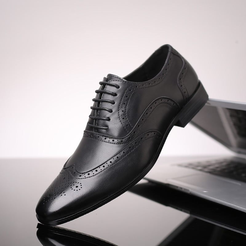 Oxford Leder Brogue Schnürschuhe