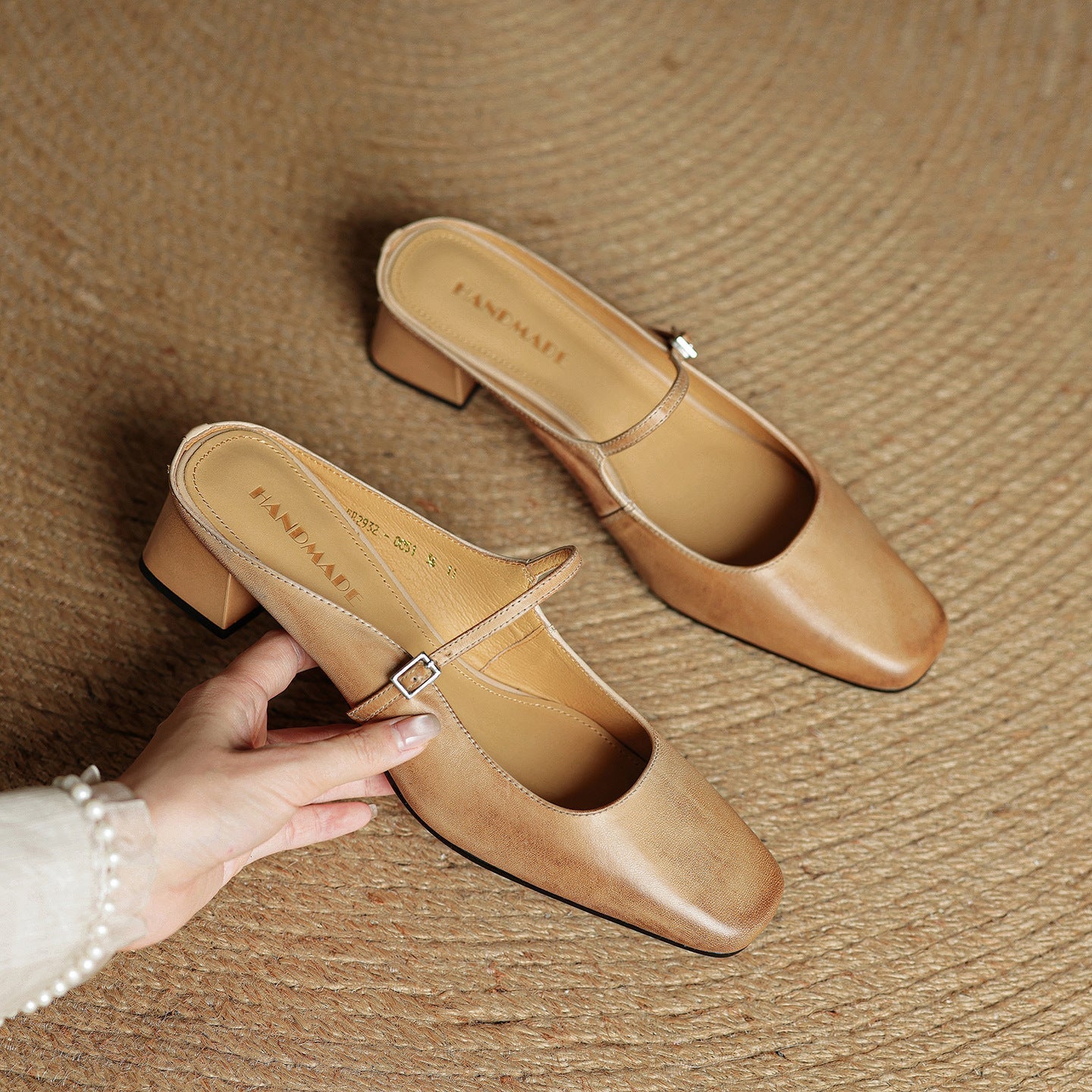 Meyra Leather Slip-On Sandals