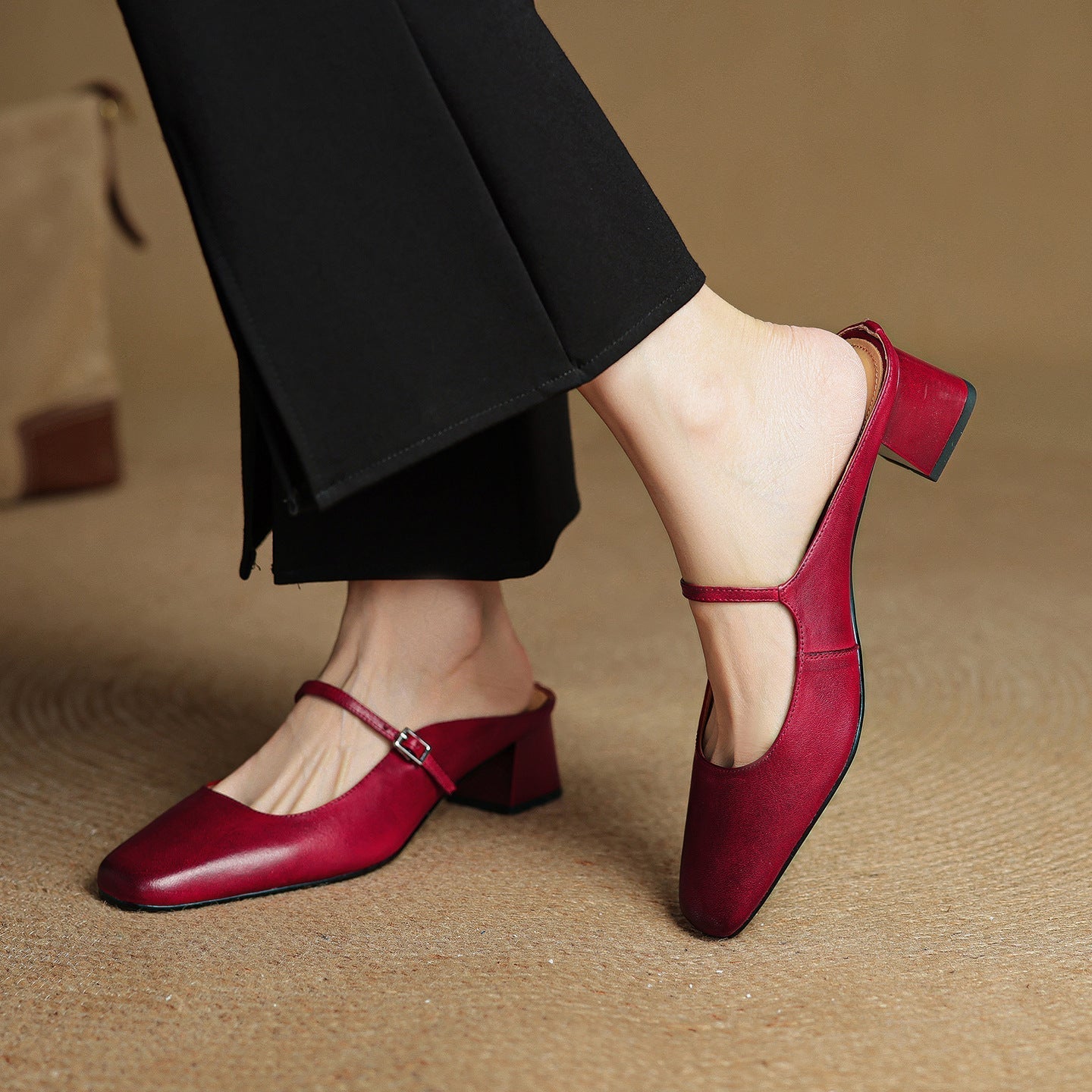 Meyra Leather Slip-On Sandals