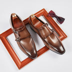 Oxford Doppel-Monk-Schnallen-Dressschuhe