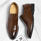 Matteo Leder Brogue Slipper
