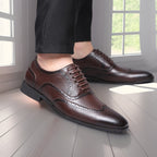 Oxford Leder Brogue Schnürschuhe