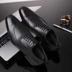 Oxford Leder Brogue Schnürschuhe