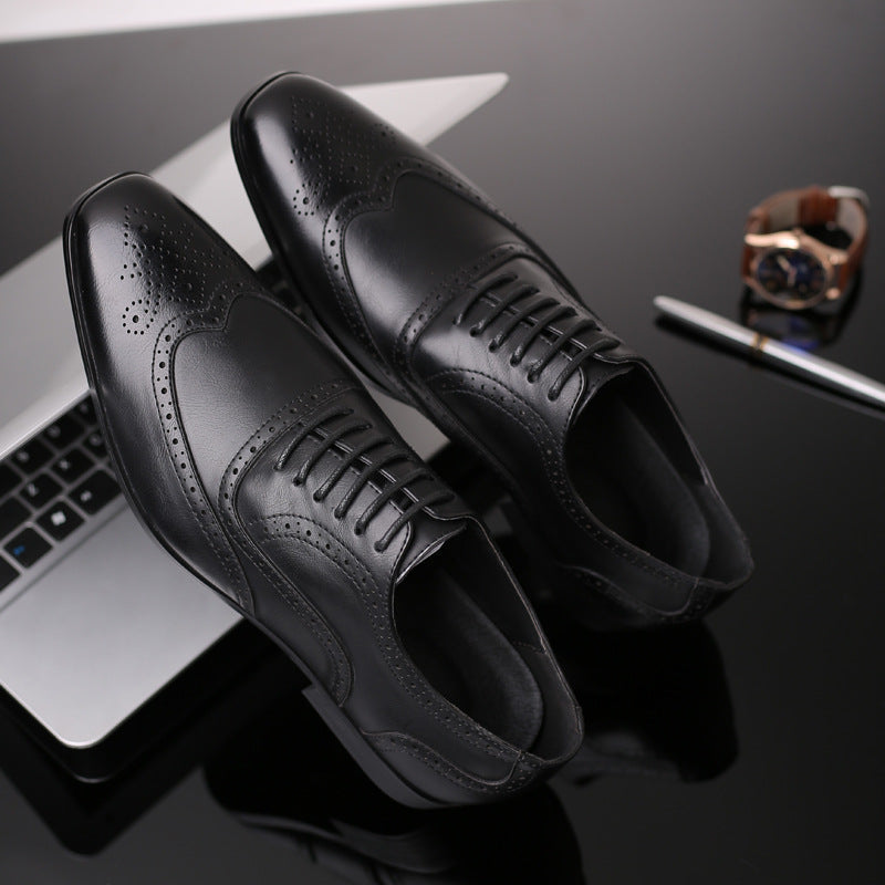 Oxford Leder Brogue Schnürschuhe