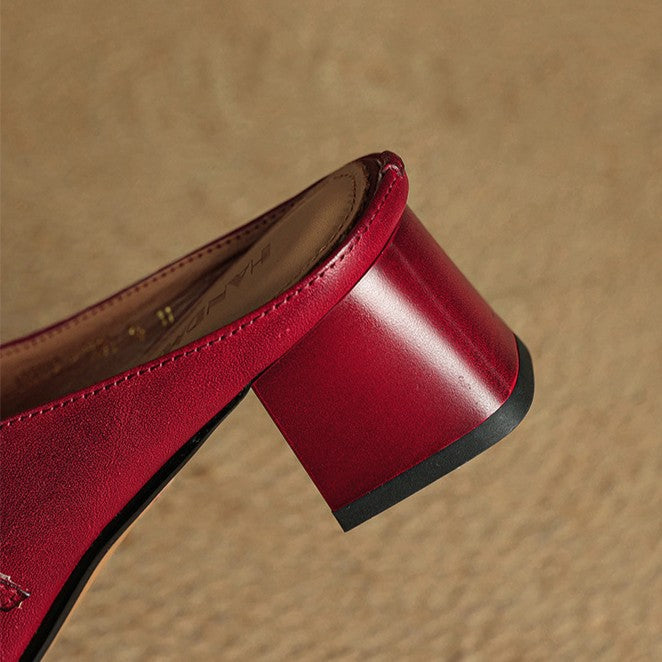 Meyra Leather Slip-On Sandals