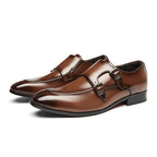 Oxford Doppel-Monk-Schnallen-Dressschuhe