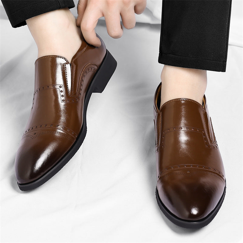 Matteo Leder Brogue Slipper