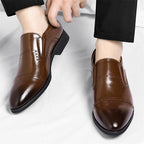 Matteo Leder Brogue Slipper