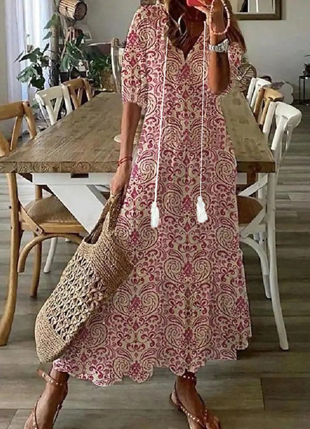 Amalia | Bohemian Vintage Summer Maxi Dress