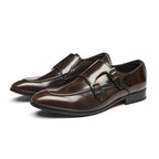 Oxford Doppel-Monk-Schnallen-Dressschuhe