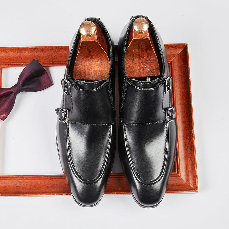 Oxford Doppel-Monk-Schnallen-Dressschuhe