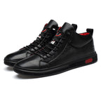 Nero Echtes Leder Sneakers