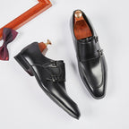Oxford Doppel-Monk-Schnallen-Dressschuhe