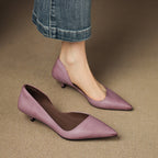 Orlisse Leather Kitten Heel Shoes