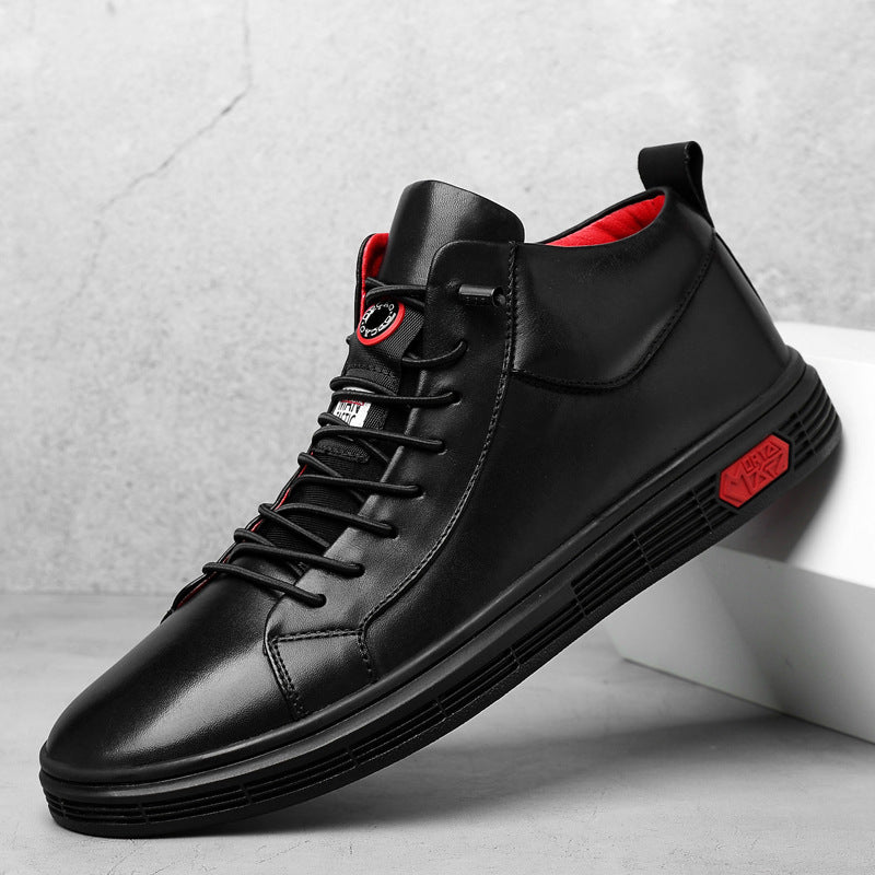 Nero Echtes Leder Sneakers