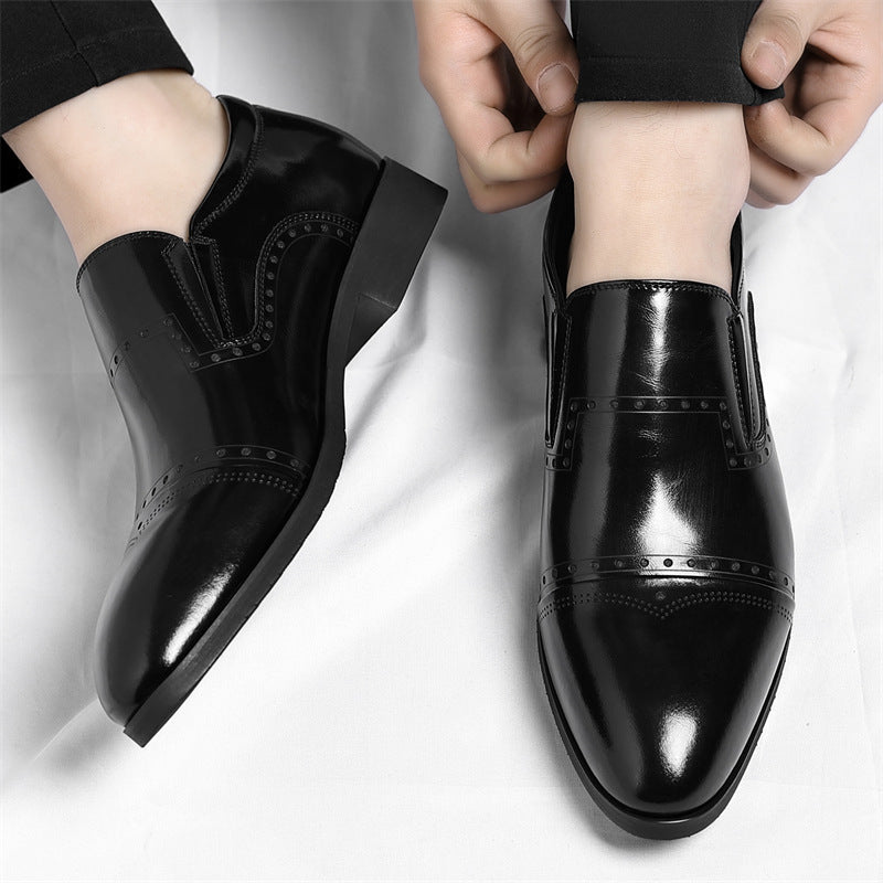 Matteo Leder Brogue Slipper