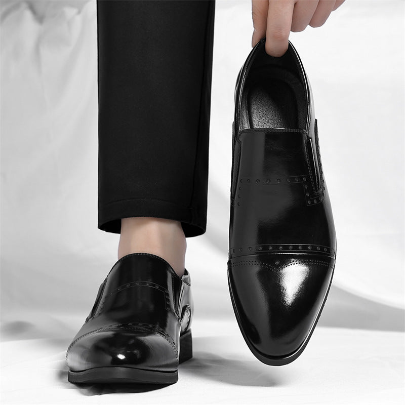 Matteo Leder Brogue Slipper