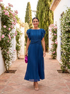 Seraphina | Elegantes Maxikleid mit Drapierung in der Taille